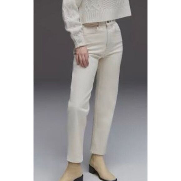 Everlane the cheeky Jean crop ecru black seaming size 30 short - Picture 12 of 12